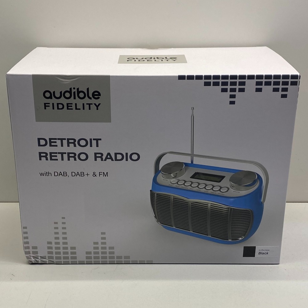 Audible Fidelity Detroit Retro Radio with DAB, DAB+ & FM in Black